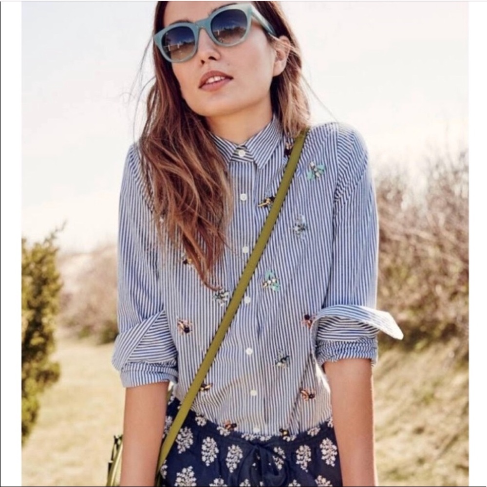 J. Crew Bumble Bee button down 🐝